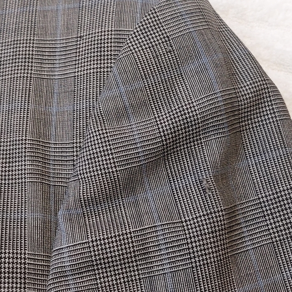 Brooks Brothers Blazer Sport Coat Glen Check 46 L Wool USA Black White Blue READ - Picture 12 of 12